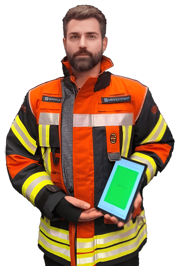Prototype safety jacket featuring the YKK smart zipper